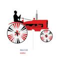Premier Designs 40 X 46 X 17 Kite Red Tractor Spinner PD25951